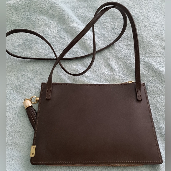 Brahmin Black and Cream Crossbody Bag - Picture 2 of 9